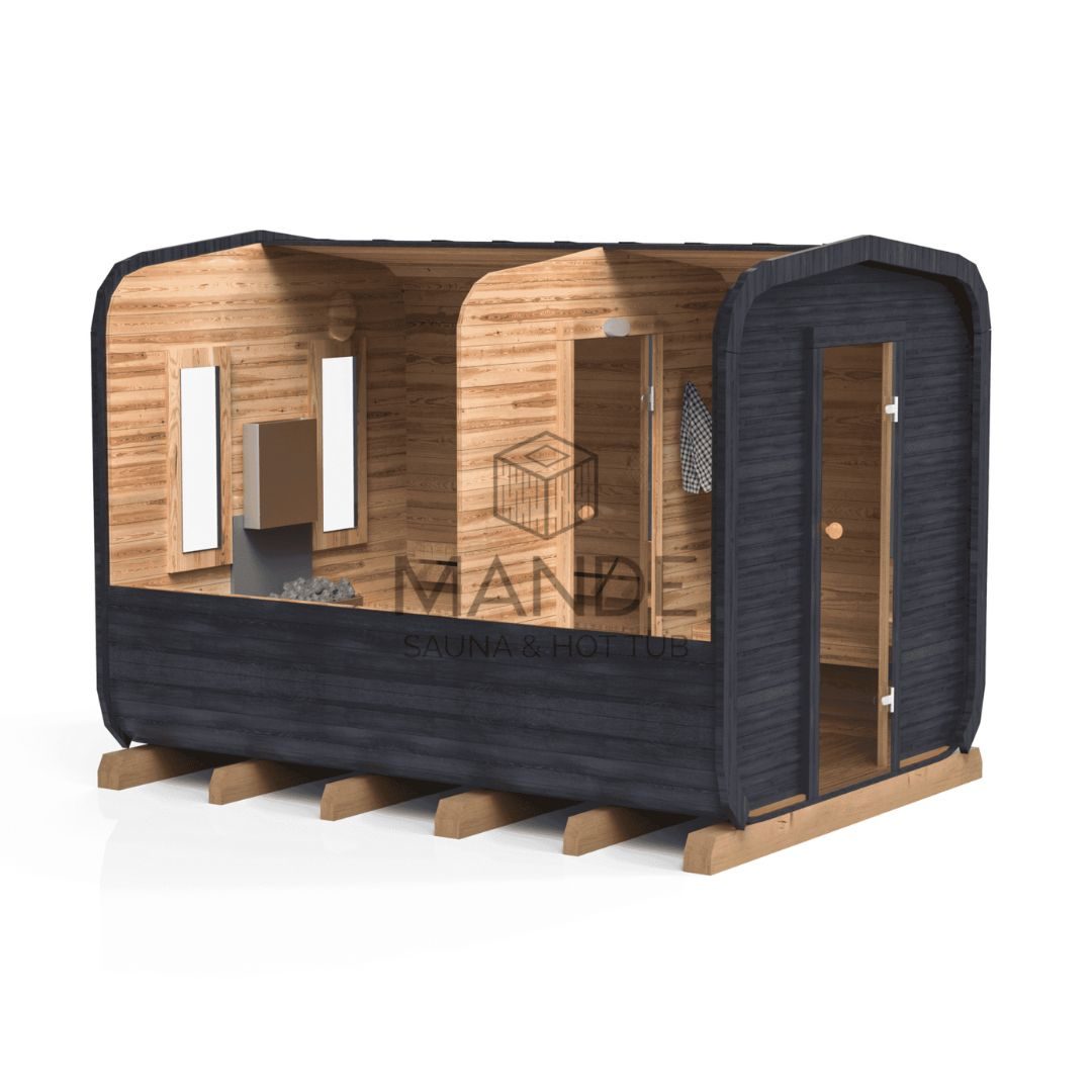 Sauna CUBE 3,5M s predsieňou - 2 Sauna CUBE 3,5M s predsieňou