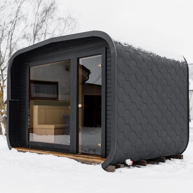 Izolovaná sauna LUX s predsieňou 245×340 – Termodrevo