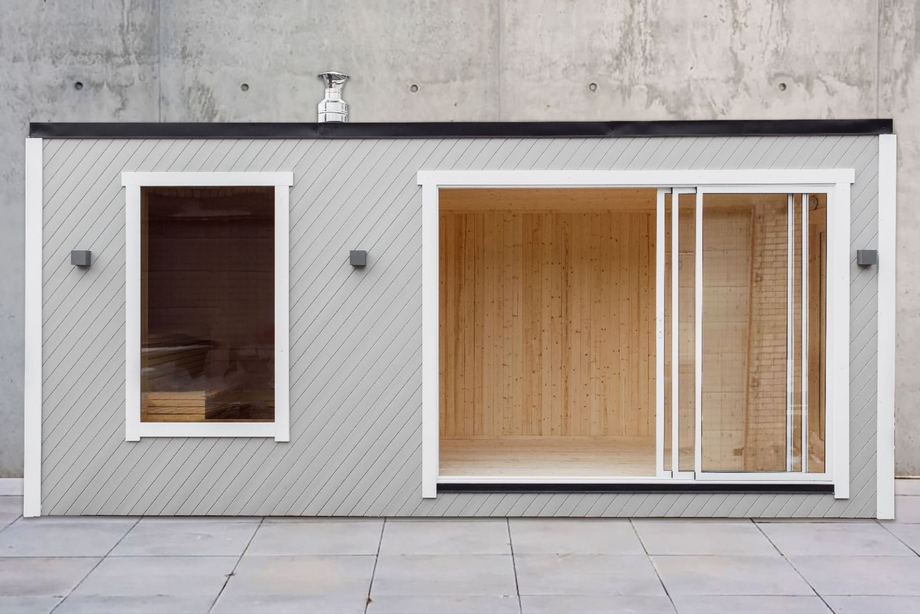Izolovaná rámová sauna 235×600 - 16