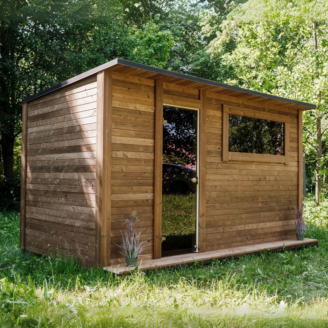 Štvorcová sauna 400x240cm s predsieňou
