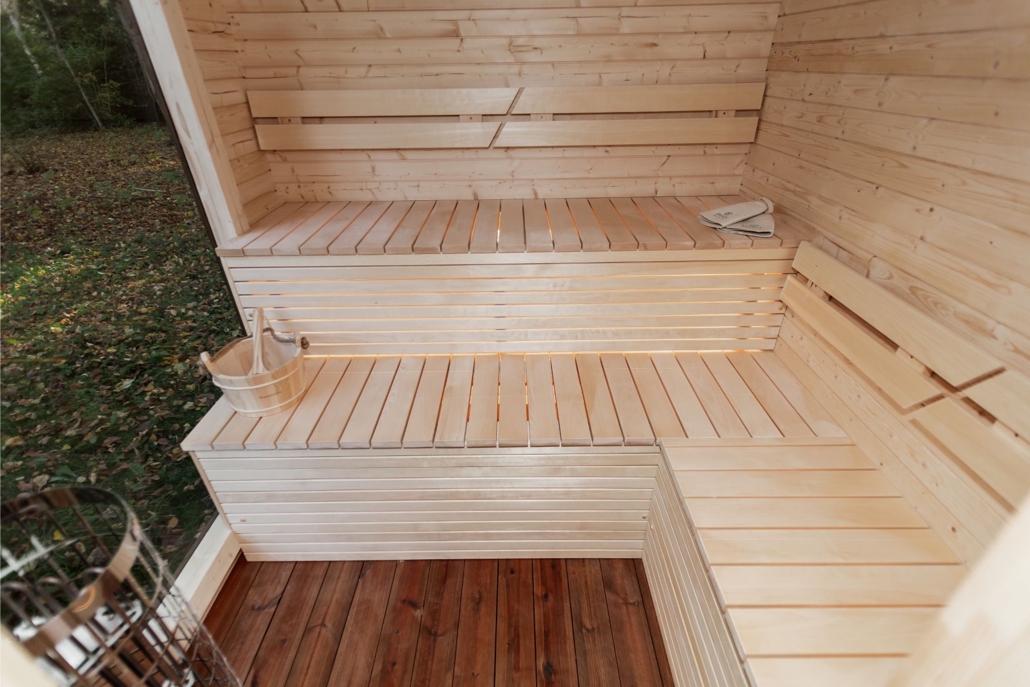 Sauna LUX REVERSE s predsieňou 245×400 - 1 Sauna LUX REVERSE s predsieňou 245×400