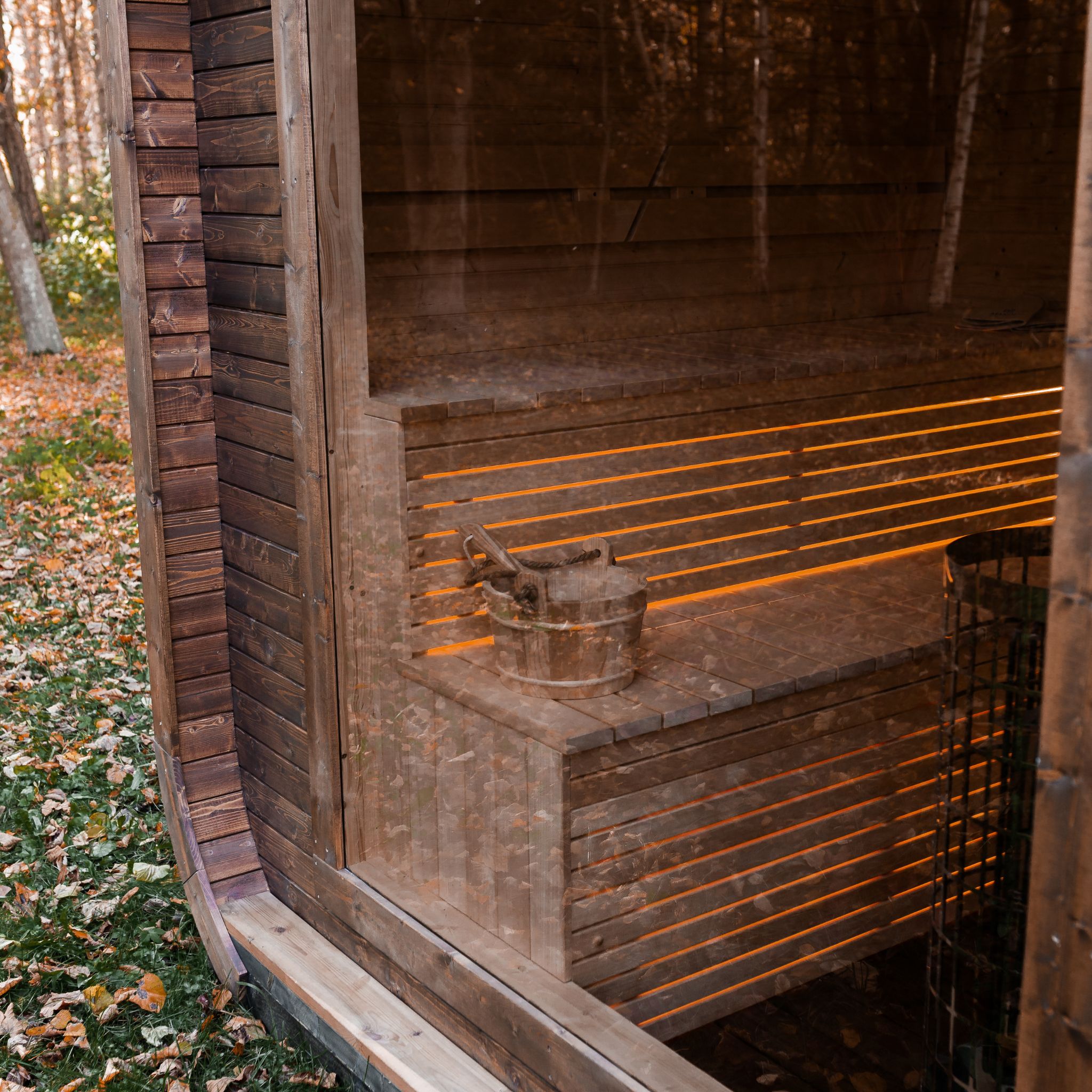 LUX REVERSE sauna s predsieňou 245×400 - 25 Sauna LUX REVERSE s predsieňou 245×400