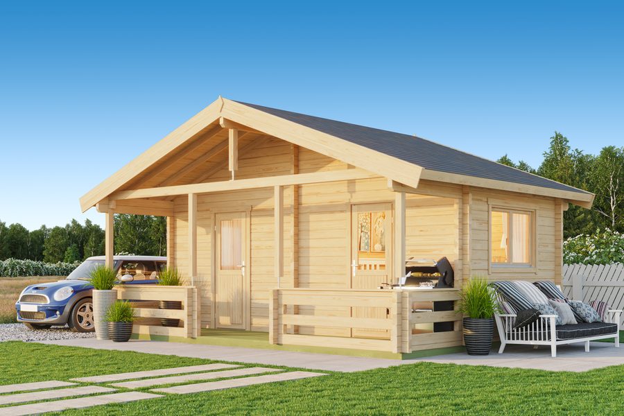 Chatka Twin Cabin s dvoma samostatnými vchodmi do izieb